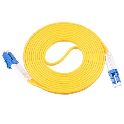 China 1m Yellow Duplex Connector Fiber Optic Patch Cord LC UPC To LC UPC for sale
