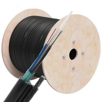 China Cable de fribra óptica acorazado de la base del cable óptico 12 del solo modo de GYTC8S GYTC8A en venta