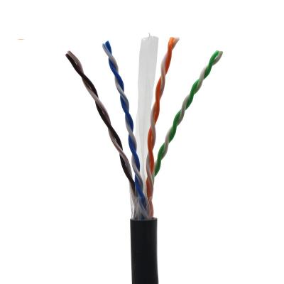 China PE Jacket CAT6 Ethernet Cable 4 Pairs Waterproof Outdoor Category 6 Data Cable for sale
