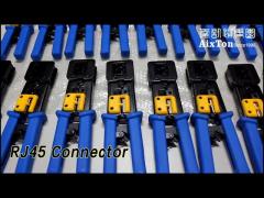 Network RJ45 Connector Crimp Cutting Tool Metal With PVC Handle