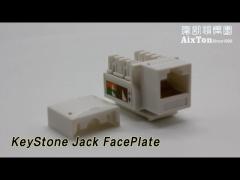 Cat6 UTP KeyStone Jack FacePlate Rj45 Snap In 90 Degree Easy Installation