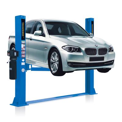 China Gantry Design 4T 2 Post Hydraulic Lift Connect On Bottom Car Lift Low Ceiling for sale
