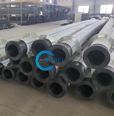 China White With Blue StripesHDPE Dredging Pipe PE100 Weld Or Flange Connect for sale