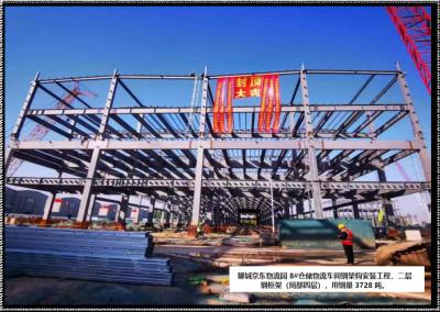 China Customized High Durability Steel Structure With Custom Color H Section Steel Frame And Accessories For Construction for sale