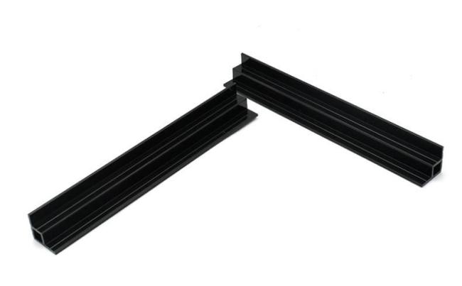 PVC Plastic Profile Black Geometric Profile Fish Tank Accessories