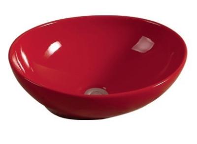 China Bathroom Sanitary Ware Ceramic Sinks Colorful Art Basin/Wash Basin Red and dual-Color for sale