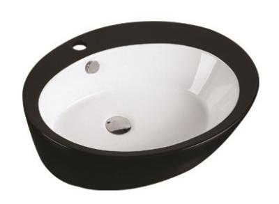 China Bathroom Sanitary Ware Ceramic Sink Colorful Art Basin/Wash Basin Black/Red Color ALK-510 for sale