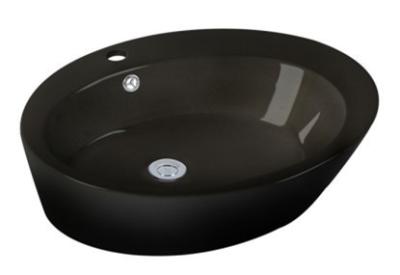 China Bathroom Sanitary Ware Ceramic Sink Colorful Art Basin/Wash Basin Black & Red Dual-Color for sale