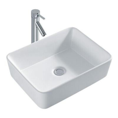 China Countertop Mounting Ceramic Sinks Sanitary Ware Rectangular Art Basin Bathroom Wash Basin for sale