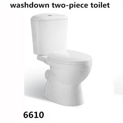China Bathroom Floor Mounted S-trap 220mm Roughing-in Washdown Two-piece Toilet for sale