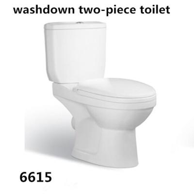 China Bathroom Floor Mounted S-trap 250mm/P-trap 180mm Roughing-in Washdown Two-piece Toilet for sale