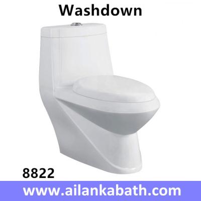 China Middle East Bathroom Sanitary Ware Ceramic S-trap250 Roughing-in Washdown One-piece Toilet for sale