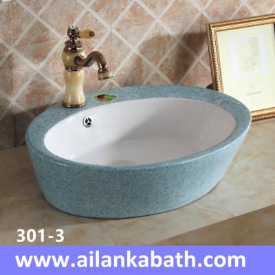 China 2016 new model fashion blue white color basin sanitary ware  colorful art basin for bathroom for sale