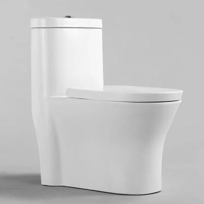 China Hot Sale Wholesales Bathroom Ceramic Watercloset Sanitary Ware Washdown One-piece Toilet P-trap 180mm W.C. for sale