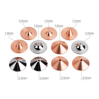 China Copper Laser Cutting Accessories 0.8-2.7mm Caliber Laser Nozzles For Trunpf Laser Cutting Machine for sale