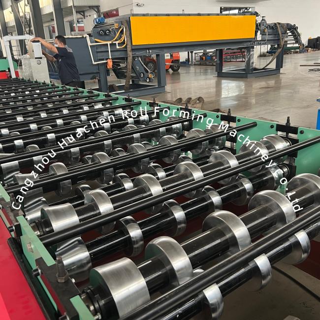 Glazed tile roll forming machine side view