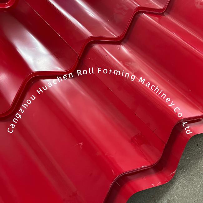 Glazed tile roll forming machine detailed view