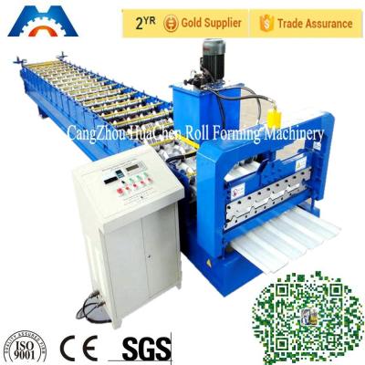 China Automatical Steel Roof Panel Roll Forming Machine Cr 12 Cutting Blade for sale