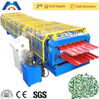 China Siemens PLC Double Layer Roof Panel Roll Forming Machine With Hard Rollers No.45 Steel for sale