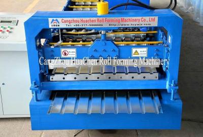 China Blue Color Roofing Sheets Manufacturing Machine , Roll Forming Line High Speed for sale