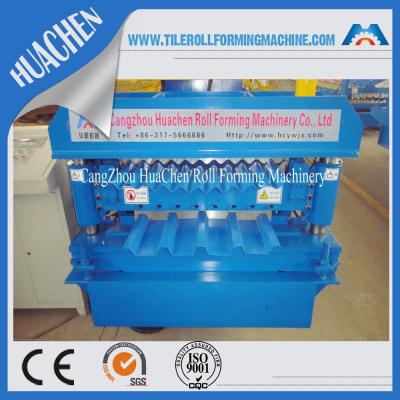 China Roofing Glazed Tile Roll Forming Machine , 2 Layer Roll Form Machine Plc Control for sale