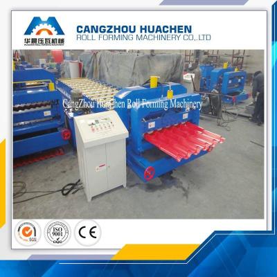 China Building Material Aluminum Roof Glazed Tile Roll Forming Machine For Gardens , Factories for sale