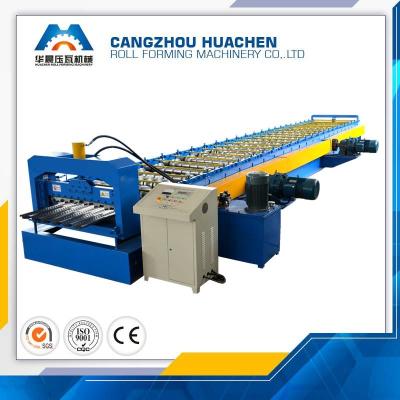 China Metal Floor Deck Roll Forming Machine Capacity 8-10m/Min , 12 Month Warranty for sale