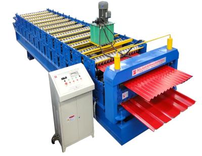 China Glazed Panel Color Steel Double Layer Roll Forming Machine CE Sheet Metal Roll Former for sale