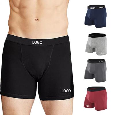 China Custom Logo Cotton Men Underwear Plus Size  Breathable Boxer Briefs en venta