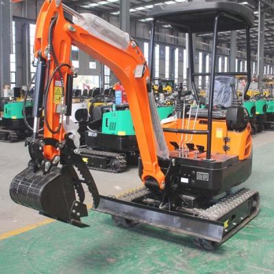 China Diesel Powered 1 Ton Mini Excavator Boom Sway Mini Bagger Excavator 1000kg for sale