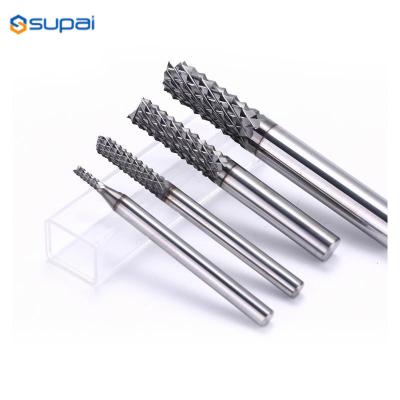 China Solid Carbide Corn End Mill Milling Cutter Bits 3.15 / 4 / 6 / 8mm For Graphite Carbon Fiber for sale
