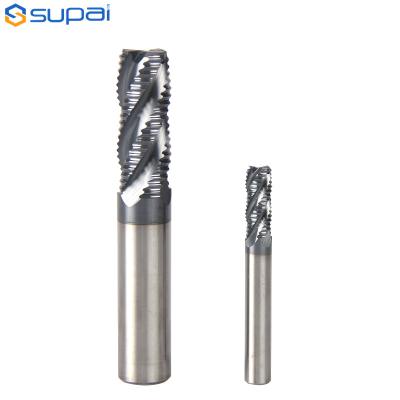 China Grinding Machine Roughing End Mill Corrugated Edge 35 Degree Helix Angle for sale
