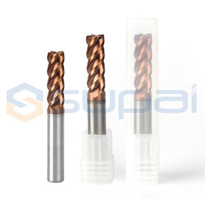 China High Hardness Square End Mill For Carbon Steel / Alloy Steel / Cast Iron for sale