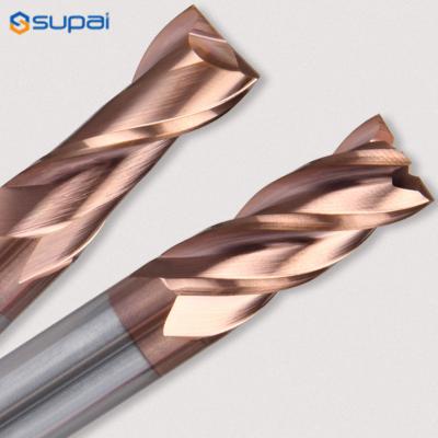 China Solid Carbide 58HRC 4 Flute Cnc Square End Mill For Steel for sale