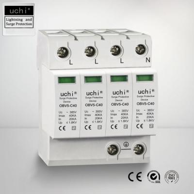 China AC drives Type 2 Surge Protector , Uc 385V  Earthing Lightning Protection System for sale