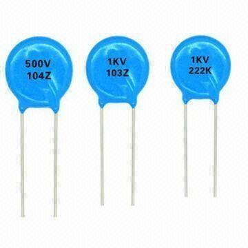 China Radial Blue RoHS ±10% Tolerance high voltage ceramic disc capacitors 2KV 10000PF for sale