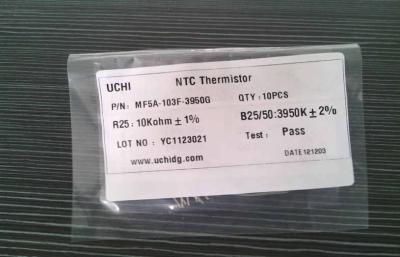 China A resina de cola Epoxy Leaded radial revestiu o termistor de 10K NTC para a temperatura de medição à venda