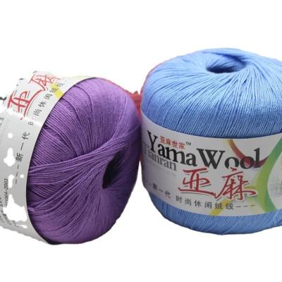 China High quality cheap price 100% pure linen yarn customized dye flax yarn for weaving and knitting for sale