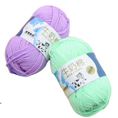 China 5ply Crochet Yarn 100% Acrylic Yarn 50g Milk Cotton Yarn for Knitting Baby Sweater for sale