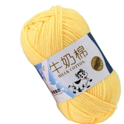 China Wholesale 5ply Crochet Yarn 100% Acrylic Yarn 50g Milk Cotton Yarn for Knitting Baby Sweater for sale