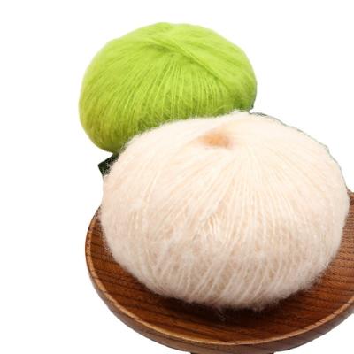 China Standard Yarn Count Hand Knitting Direct Wool Blended Fancy Mohair Yarn For Crochet for sale