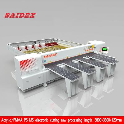 China 50Hz Acrylic Sectioning Machine which Can cut 120mm thick material Acrylic computerized cutting board saw with 3800mm for sale