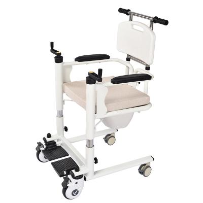 China Patient Lifting Recovery Patient Transfer Chairs Thicken Stainless Steel for sale