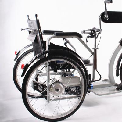 China 250kg Load Two Front Electric Wheelchair Handcycle Kit Electric Tricycle for sale