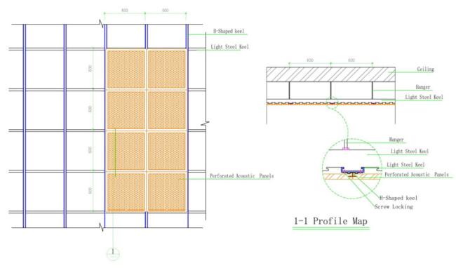 Fire retardant 0.5mm micro perforated wooden acoustic wall panel with veneer finish