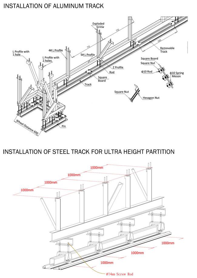 Cambodia ultrahigh type sound proof movable partitions for hotel and auditorium
