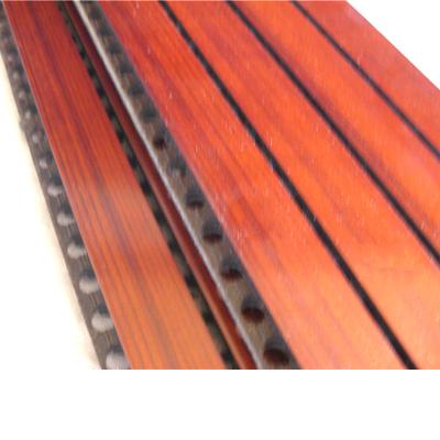 China Anti Moisture Music Studio Acoustic Panels Composite MDF Grooved Wood Panel for sale