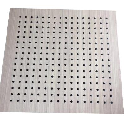 China Interior Decoration MDF Board Wood Perforated Studio Room Acoustic Insulation Panel for sale