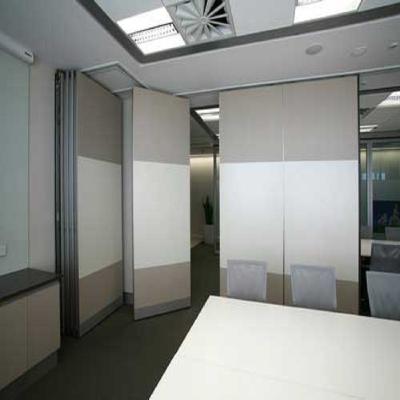 China Fire Resistant Office Acoustic Plywood Partition Wall / Sliding Room Dividers for sale