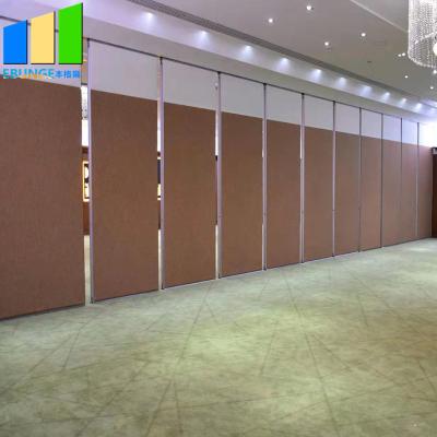 China Mdf Folding Door Movable Dividing Vip Room Divider Soundproof Folding Partition Walls With Track For Hotel for sale